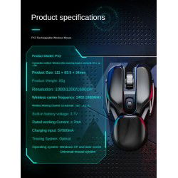 Dr. Phone-Elementkey IPM7 PX2 Draadloze 2.4Ghz USB 1600 DPI - 6 toetsen – Stille muis – Oplaadbaar - Metalen Scroller - SpaceGray€ 32,95€ 27,23Muis8720118723203