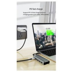 Dr. Phone-DrPhone OmniPort 6-in-1 Hub Type C naar PD 3.0 60/87 /100W + HDMI 4K 30Hz - USB 3.0x3 met M.2 HDD-behuizing NVME SATA€ 54,95€ 45,41DrPhoneDocking station