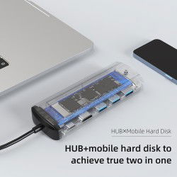 Dr. Phone-DrPhone OmniPort 6-in-1 Hub Type C naar PD 3.0 60/87 /100W + HDMI 4K 30Hz - USB 3.0x3 met M.2 HDD-behuizing NVME SATA€ 54,95€ 45,41DrPhoneDocking station
