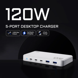 Dr. Phone-DrPhone PowerMax UltraCharge 120W – 120W Oplaadstation – 2x USB 3.0 Poorten - 3x USB Type-C – Multi Poort Oplader - Zwart€ 64,95€ 53,68DrPhoneMultipoort (Power) Opladers