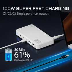 Dr. Phone-DrPhone PowerMax UltraCharge 120W – 120W Oplaadstation – 2x USB 3.0 Poorten - 3x USB Type-C – Multi Poort Oplader - Zwart€ 64,95€ 53,68DrPhoneMultipoort (Power) Opladers