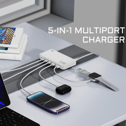 Dr. Phone-DrPhone PowerMax UltraCharge 120W – 120W Oplaadstation – 2x USB 3.0 Poorten - 3x USB Type-C – Multi Poort Oplader - Zwart€ 64,95€ 53,68DrPhoneMultipoort (Power) Opladers