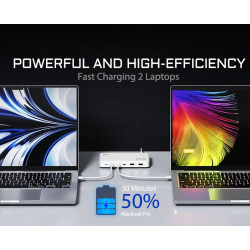 Dr. Phone-DrPhone PowerMax UltraCharge 120W – 120W Oplaadstation – 2x USB 3.0 Poorten - 3x USB Type-C – Multi Poort Oplader - Zwart€ 64,95€ 53,68DrPhoneMultipoort (Power) Opladers
