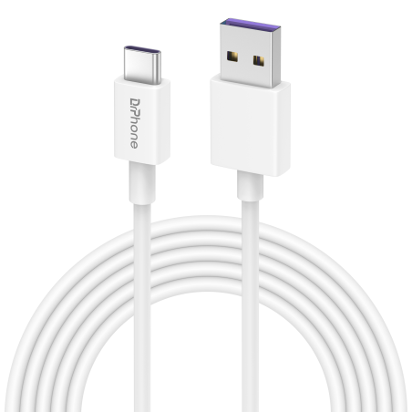 Dr. Phone-DrPhone ChargeFlow - 5V/2A USB naar Type-C kabel – Datatransmissie En Oplaadkabel – 1 Meter - Wit€ 9,95€ 8,22Kabels