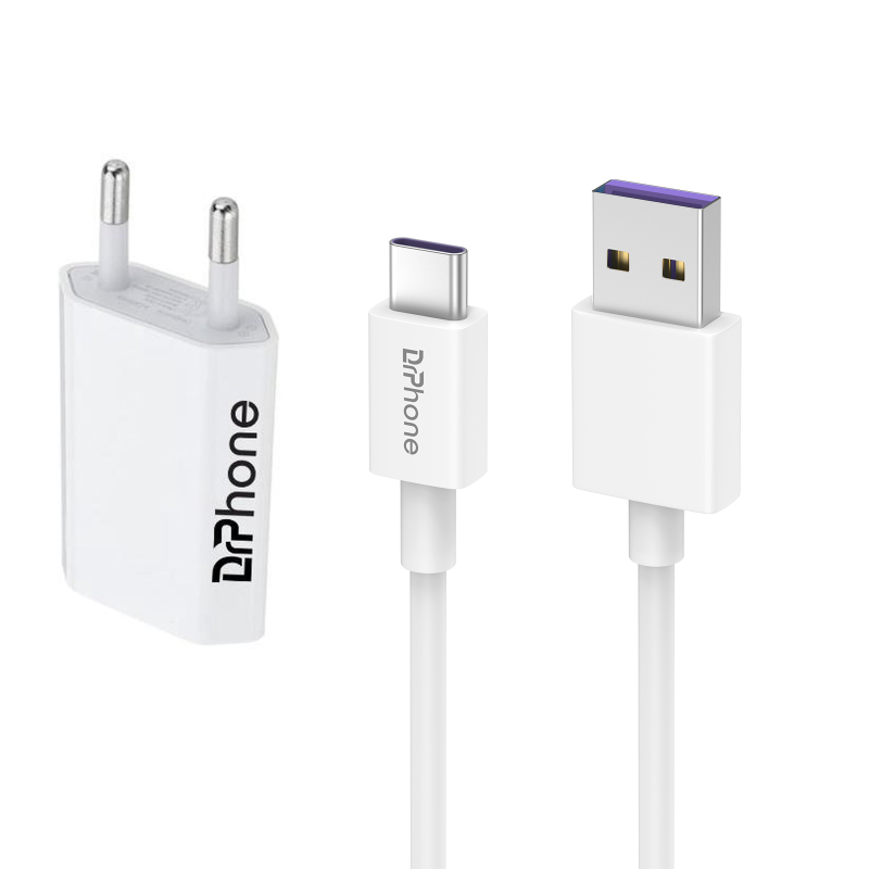 Dr. Phone-DrPhone LS1-C - Gecertificeerde USB Lader Stekker Oplader + Type-C Kabel 5V1A - 3 Meter - Datatransmissie En Oplaadkabel€ 13,95€ 11,53Kabels