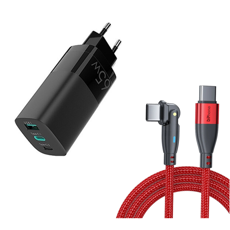 Dr. Phone-DrPhone HaloPro - ProCharge C2C Ultra & HALO12 65W Snellader - 3-Poorts USB-C en USB-A - 1M 100W USB-C Kabel€ 44,95€ 37,15Kabel & Lader
