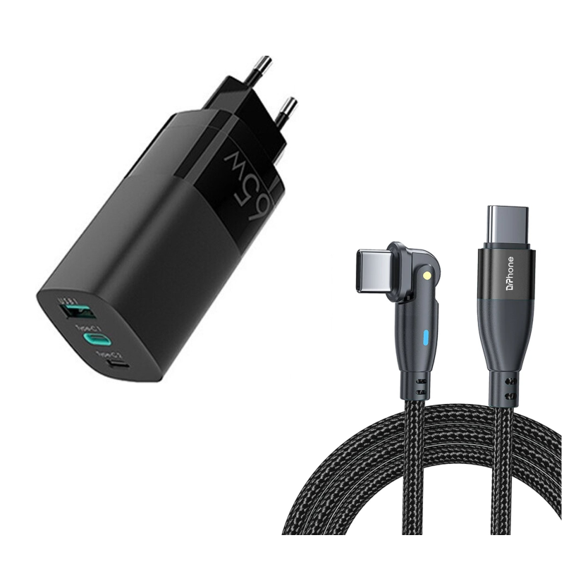 Dr. Phone-DrPhone HaloPro - ProCharge C2C Ultra & HALO12 65W Snellader - 3-Poorts USB-C en USB-A - 1M 100W USB-C Kabel - Zwart€ 44,95€ 37,15Kabel & Lader
