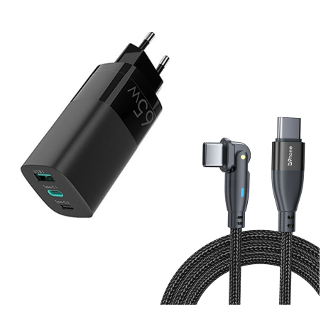 Dr. Phone-DrPhone HaloPro - ProCharge C2C Ultra & HALO12 65W Snellader - 3-Poorts USB-C en USB-A - 1M 100W USB-C Kabel - Zwart€ 44,95€ 37,15Kabel & Lader