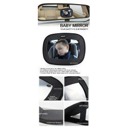 Dr. Phone-DrPhone MirrorEasy - Autospiegel baby - Spiegel hoofdsteun autostoel achterbank - Veilig - baby en kids - 25 x 25cm - Zwart€ 19,95€ 16,49Gadget