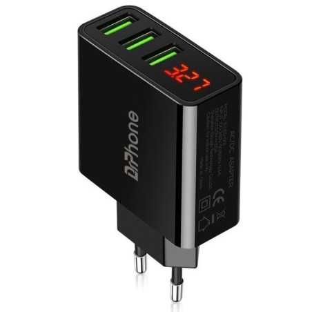 Dr. Phone-DrPhone Thuislader 3 poorten USB-oplader 2.4A Smart Fast Charge Lader met LED-display real-time status - Zwart€ 16,95€ 14,01DrPhoneKabel & Lader7091139902726