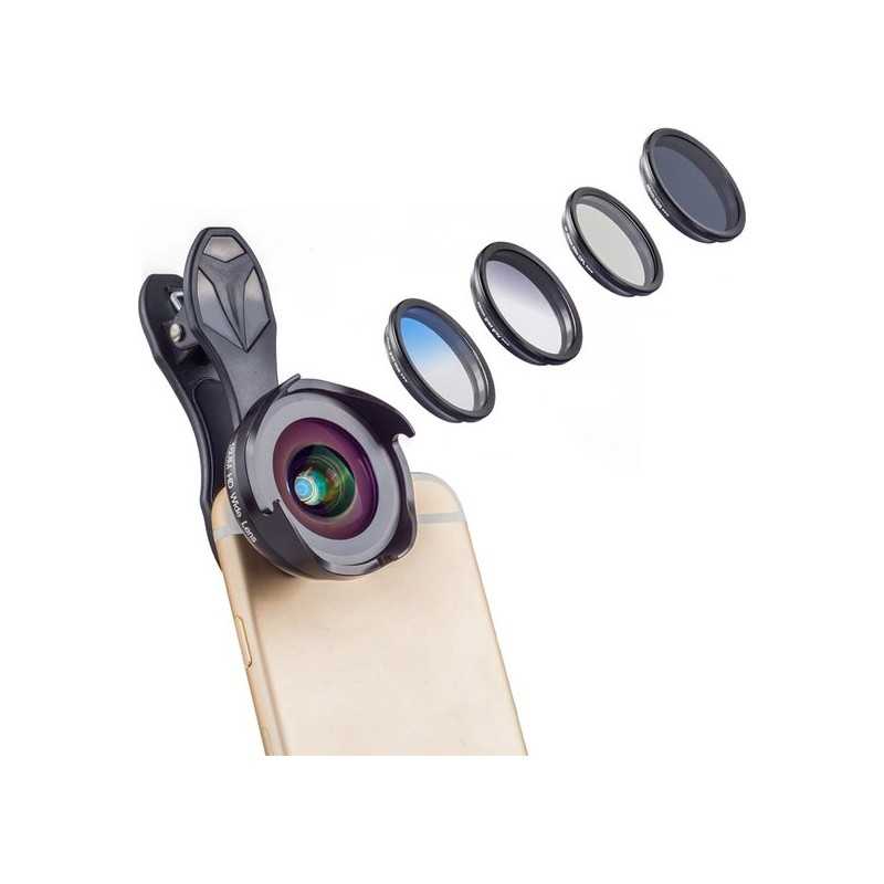 Dr. Phone-DrPhone APL-16MMS 6-in-1 Universele Telefoonlensset 16mm 0,6x Groothoeklens + 10x macrolenskit + 4 extra filters - Zwart€ 44,95€ 37,15DrPhoneHome