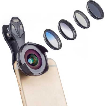 Dr. Phone-DrPhone APL-16MMS 6-in-1 Universele Telefoonlensset 16mm 0,6x Groothoeklens + 10x macrolenskit + 4 extra filters - Zwart€ 44,95€ 37,15DrPhoneHome