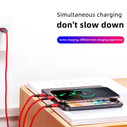 Dr. Phone-DrPhone MX1 - 3 in 1 - Multi Kabel - Gevlochten 2.4A – Oplaadkabel - Lightning/USB-C/Micro USB - 1.2 Meter - Rood€ 9,95€ 8,22DrPhoneKabel & Lader8720118913833