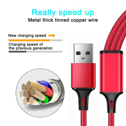 Dr. Phone-DrPhone MX1 - 3 in 1 - Multi Kabel - Gevlochten 2.4A – Oplaadkabel - Lightning/USB-C/Micro USB - 1.2 Meter - Rood€ 9,95€ 8,22DrPhoneKabel & Lader8720118913833