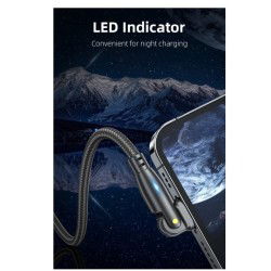 Dr. Phone-DrPhone ProCharge3 C2L - 27W USB-C Naar Lightning Kabel - Lader en Datatransmissie - 180° Rotatie - LED Indicator – 2M - Zwart€ 13,95€ 11,53DrPhoneKabels