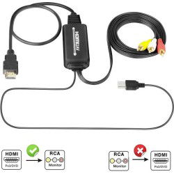 Dr. Phone-DrPhone PrimeLink - Signaalomzetter - HDMI Tot AV Kabel - 1080p - 1.8M - Geschikt voor Laptop - HDTV - Computer - Zwart€ 22,95€ 18,97HDMI-switch