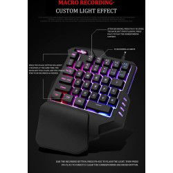 Dr. Phone-Elementkey MECHA3 één Hand Ontworpen Mini Gaming Toetsenbord – RGB – Macro opnames G1+G2 - Membraan – USB – 35 toetsen - Zwart€ 29,95€ 24,75Toetsenbord
