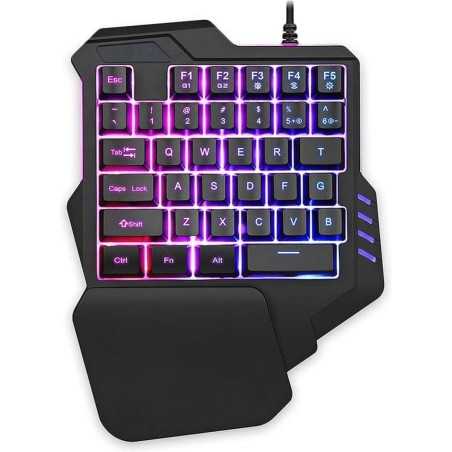 Dr. Phone-Elementkey MECHA3 één Hand Ontworpen Mini Gaming Toetsenbord – RGB – Macro opnames G1+G2 - Membraan – USB – 35 toetsen - Zwart€ 29,95€ 24,75Toetsenbord