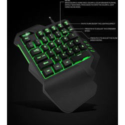 Dr. Phone-Elementkey MECHA3 één Hand Ontworpen Mini Gaming Toetsenbord – RGB – Macro opnames G1+G2 - Membraan – USB – 35 toetsen - Zwart€ 29,95€ 24,75Toetsenbord