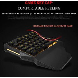 Dr. Phone-Elementkey MECHA3 één Hand Ontworpen Mini Gaming Toetsenbord – RGB – Macro opnames G1+G2 - Membraan – USB – 35 toetsen - Zwart€ 29,95€ 24,75Toetsenbord