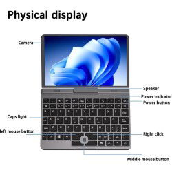Dr. Phone-Elementkey TouchMaster - 2 in 1 Mini Laptop - TouchScreen Tablet - N100 - 8 Inch - WiFi 6 - 12GB Ram DDR5 - 512GB SSD + Stylus€ 599,95€ 495,83Laptop