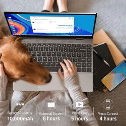 Elementkey LightPixel - 14 Inch Laptop - 2 in 1 Flip - Intel® Processor N100 - Windows 11 PRO - 12GB DDR5 RAM – 1TB SSD