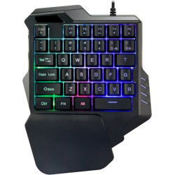 Dr. Phone-Elementkey MECHA4 één Hand Ontworpen Mini Gaming Toetsenbord – Achtergrondverlichting - Membraan – USB – 35 toetsen - Zwart€ 27,95€ 23,10Toetsenbord
