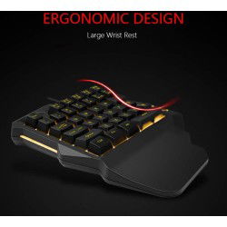 Dr. Phone-Elementkey MECHA4 één Hand Ontworpen Mini Gaming Toetsenbord – Achtergrondverlichting - Membraan – USB – 35 toetsen - Zwart€ 27,95€ 23,10Toetsenbord
