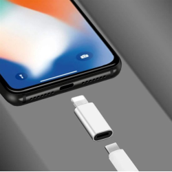 DrPhone VoltSync C2L - Lightning naar USB C Vrouwelijk Adapter – Data + Opladen - 480Mbps – USB-C Input
