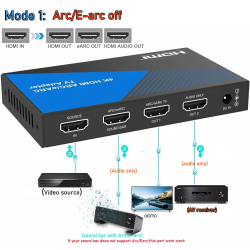 Dr. Phone-DrPhone eArc Ultimate - HDMI Arc/ Earc Audio Adapter - Extractor - CEC - Geschikt voor Soundbar/Speaker Sonos ARC, BOSE 500/700€ 129,95€ 107,40Audio-extractors8720118722565