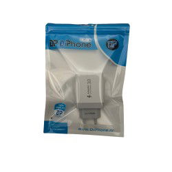 DrPhone HALO9 - 55W 4 USB Poorten - Snel Lader – 2x USB-C PD 3.0 20W – 2x USB 3.1A Thuislader- Oplader 9V 2.2A – Wit