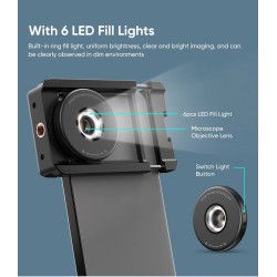 Dr. Phone-DrPhone APL-09 100X Smartphone Microscoop - Autofocus met LED-licht - Universele Microscooplens Met CPL Filter - Zwart€ 37,95€ 31,36(Telefoon) Opzet Lens / Lenzen
