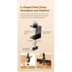 Dr. Phone-DrPhone APL-FL20 10 inch Ringlamp - Opvouwbaar met Standaard en Telefoonhouder - 3 lichtmodi en 10 helderheidsniveaus - Zwart€ 42,95€ 35,50Verlichting