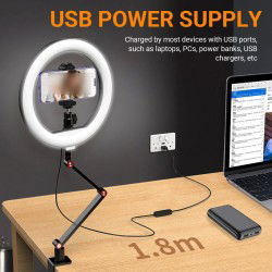 Dr. Phone-DrPhone APL-FL20 10 inch Ringlamp - Opvouwbaar met Standaard en Telefoonhouder - 3 lichtmodi en 10 helderheidsniveaus - Zwart€ 42,95€ 35,50Verlichting