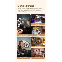 Dr. Phone-DrPhone APL-FL20 10 inch Ringlamp - Opvouwbaar met Standaard en Telefoonhouder - 3 lichtmodi en 10 helderheidsniveaus - Zwart€ 42,95€ 35,50Verlichting