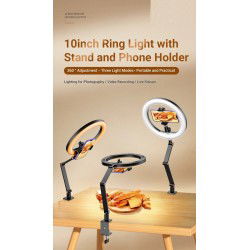 Dr. Phone-DrPhone APL-FL20 10 inch Ringlamp - Opvouwbaar met Standaard en Telefoonhouder - 3 lichtmodi en 10 helderheidsniveaus - Zwart€ 42,95€ 35,50Verlichting