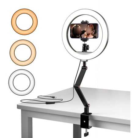 Dr. Phone-DrPhone APL-FL20 10 inch Ringlamp - Opvouwbaar met Standaard en Telefoonhouder - 3 lichtmodi en 10 helderheidsniveaus - Zwart€ 42,95€ 35,50Verlichting