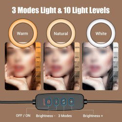 Dr. Phone-DrPhone APL-FL20 10 inch Ringlamp - Opvouwbaar met Standaard en Telefoonhouder - 3 lichtmodi en 10 helderheidsniveaus - Zwart€ 42,95€ 35,50Verlichting