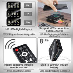 Dr. Phone-DrPhone DBR5 2-in-1 NFC Digitale Bluetooth 5.0 Adapter – Zender/ Ontvanger - Geschikt voor o.a tv/pc/luidspreker/headset/auto€ 44,95€ 37,15Bluetooth Adapter