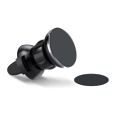 DrPhone A2 - Magnetische Smartphone Houder- Ventilatierooster Houder voor Mobiel + 2 Metalen Plakkers - Zilver