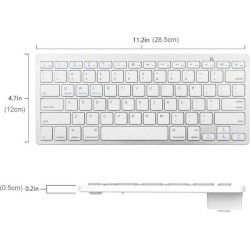Elementkey V02 Draadloos Bluetooth Keyboard Tablets / Computers / TV Wireless Toetsenbord Windows / IOS en Android Wit
