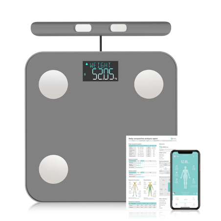 Dr. Phone-DrPhone FitScale – Slimme Body Weegschaal - 8-elektroden – Mobiele App – Lichaamsvet – BMI – BMR – Inclusief Handvat - Grijs€ 129,95€ 107,40DrPhoneGezondheid