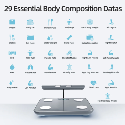 Dr. Phone-DrPhone FitScale – Slimme Body Weegschaal - 8-elektroden – Mobiele App – Lichaamsvet – BMI – BMR – Inclusief Handvat - Grijs€ 129,95€ 107,40DrPhoneGezondheid