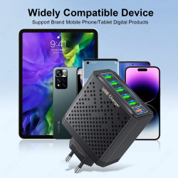 Dr. Phone-DrPhone MultiCharge - 6 in 1 Oplaadadapter - 5 USB 3.1A-poorten en 1 USB QC 3.0 snellaadpoort – Ingbouwde Bescherming - Zwart€ 18,95€ 15,66Oplader