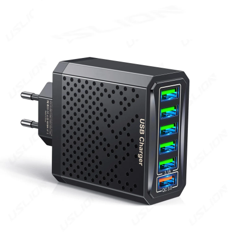 Dr. Phone-DrPhone MultiCharge - 6 in 1 Oplaadadapter - 5 USB 3.1A-poorten en 1 USB QC 3.0 snellaadpoort – Ingbouwde Bescherming - Zwart€ 18,95€ 15,66Oplader