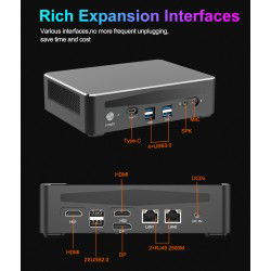 Dr. Phone-Elementkey iON Mega Mini PC - Krachtige 12e Gen Intel Core i5-1250P - Wi-Fi 6, Thunderbolt 4 - 16GB RAM - 1TB SSD - Windows 11€ 699,95€ 578,47ElementkeyMini Computer
