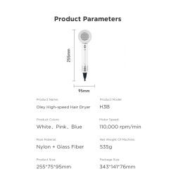 Dr. Phone-DrPhone Oley - Professioneel Elektrische Föhn - 900W - High-Speed Anion Haarverzorging & Styling Tool Haardroger€ 89,95€ 74,34Home