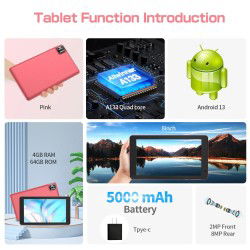 Dr. Phone-Elementkey Ai-8 Pro TAB8 - 8-inch Android Tablet | 128GB Opslag, 8GB Ram - WiFi, Bluetooth 5.2 | Krachtig & Draagbaar€ 189,95€ 156,98ElementkeyTablet