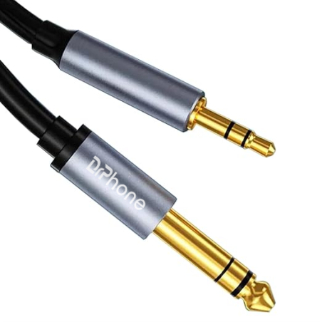 Dr. Phone-DrPhone 6.35mm 1/4 mannelijk naar 3.5mm 1/8 mannelijk - TRS Bidirectionele Stereo Audio Kabel Jack - 3 Meter€ 14,95€ 12,36DrPhoneAudiokabels8720118921340