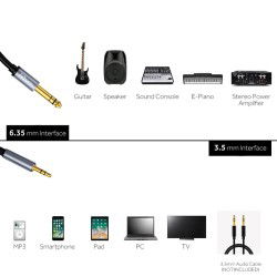 Dr. Phone-DrPhone 6.35mm 1/4 mannelijk naar 3.5mm 1/8 mannelijk - TRS Bidirectionele Stereo Audio Kabel Jack - 3 Meter€ 14,95€ 12,36DrPhoneAudiokabels8720118921340